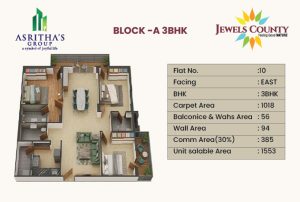Asrithas Group Jewels County Floor Plan Block A 3bhk 02