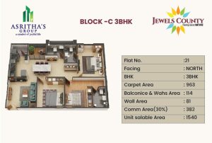 Asrithas Group Jewels County Floor Plan Black C 3bhk 02